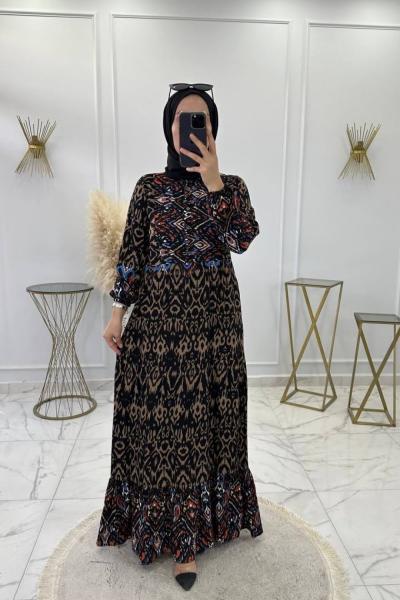 Asmin Elbise Kahve Kahverengi