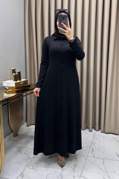 Asya Elbise Siyah Siyah