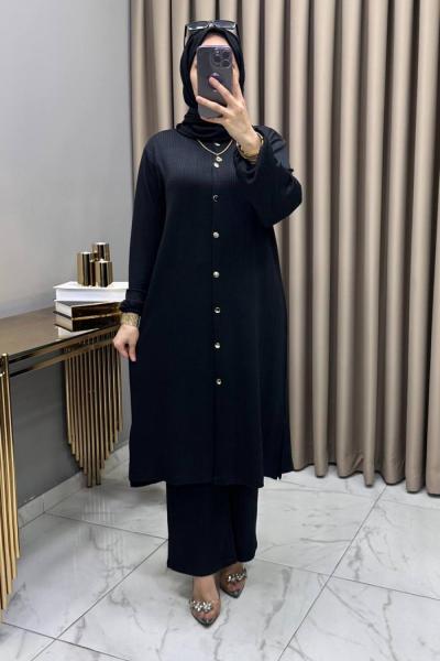 Atiye Takım Siyah Siyah