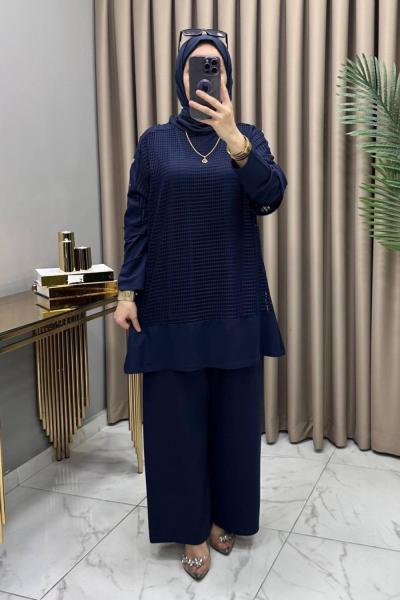 Ayben Fileli Üçlü Takım Lacivert Lacivert