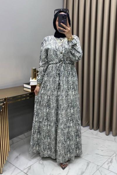 Ayça Elbise Beyaz Beyaz