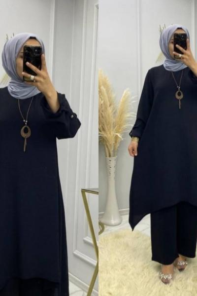 Ayda Tunik Pantolon Takım Siyah
