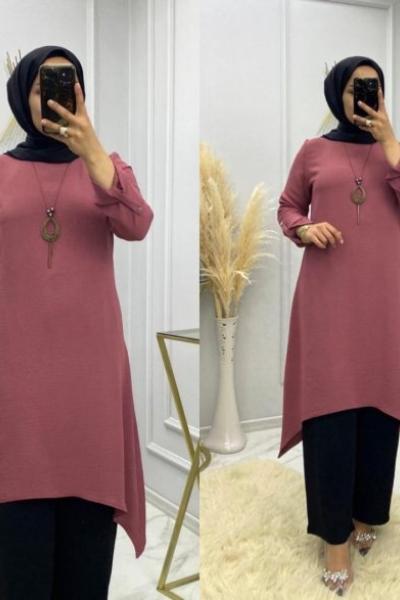 Ayda Tunik Pantolon Takım Pudra