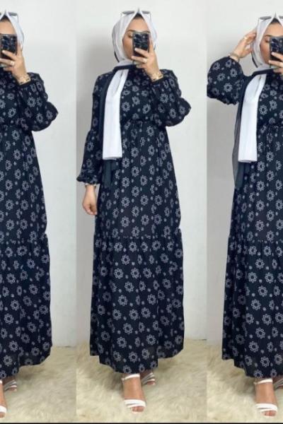 Ayrobin İthal Elbise Siyah Siyah