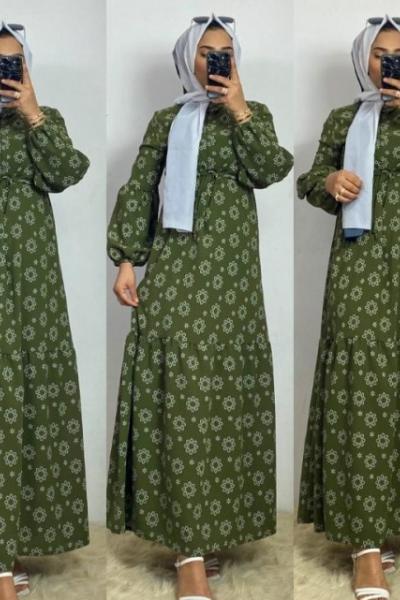 Ayrobin İthal Elbise Haki Haki