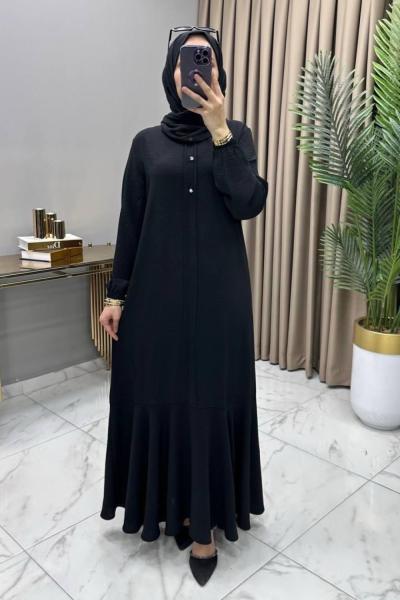 Aysel Elbise Siyah Siyah