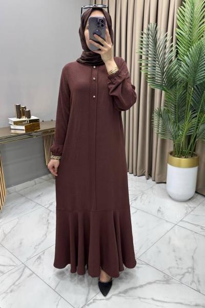 Aysel Elbise Kahverenk Kahverengi
