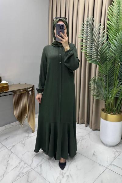 Aysel Elbise Haki Yeşil Haki