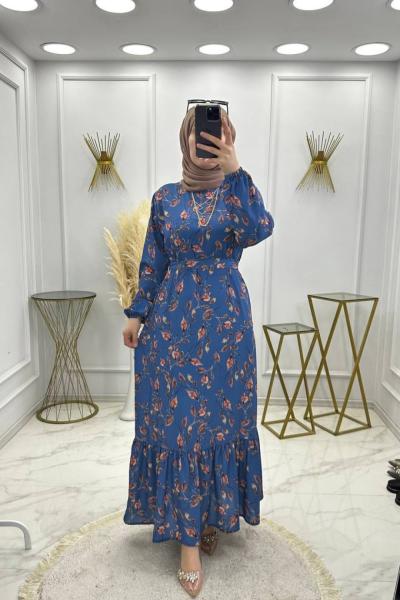 Bade Elbise-İndigo Mavi İndigo