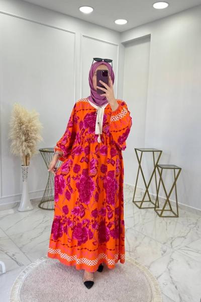 Bahar Elbise Oranj oranj