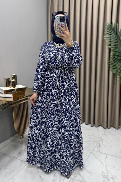 Bahar Elbise Lacivert  Lacivert