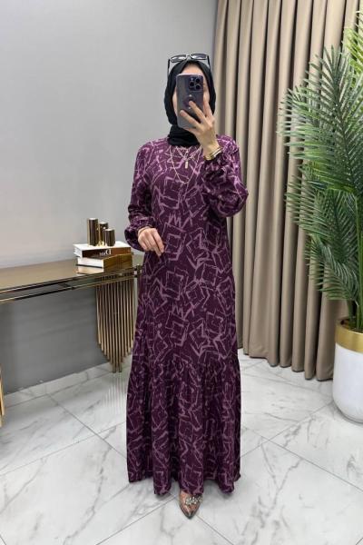 Balın Elbise Mürdüm Mürdüm