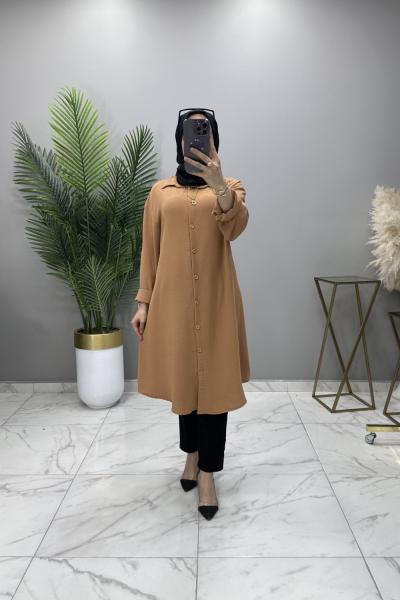 BEGÜM GÖMLEK TUNİK HARDAL  Hardal Sarısı