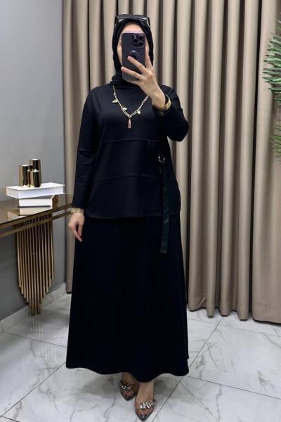 Belis Etekli Takım Siyah Siyah