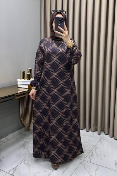 Bensu Elbise Kahve Kahverengi