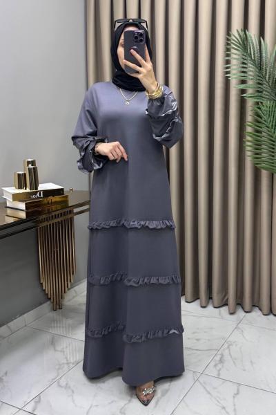 Bergen Elbise Füme Füme