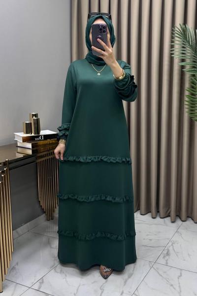 Bergen Elbise Zümrüt  Zümrüt