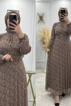 Beyza Elbise Kahve  Kahverengi