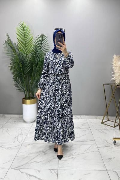 Beyza Elbise İndigo İndigo