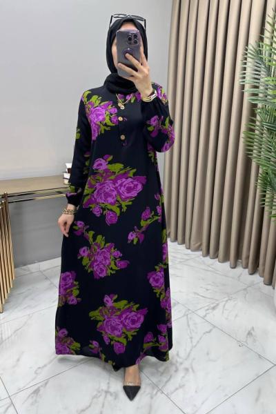 Bilge Elbise Mor Mor