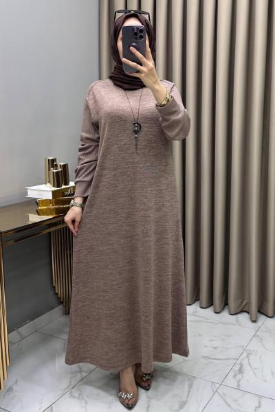 Buğlem Elbise Kolye Hediyeli Vizon Vizon