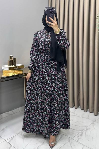 Buket Elbise Siyah Siyah