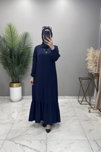 Bukle Elbise Lacivert  Lacivert