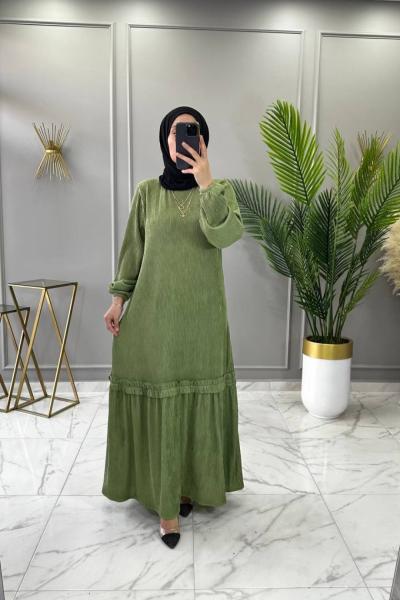 Burcu Elbise Fıstık Yeşili Fıstık Yeşili