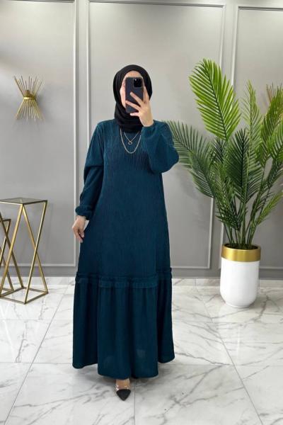 Burcu Elbise Petrol Petrol Yeşili