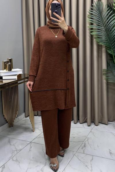 Burcu Takım Kahve Kahverengi