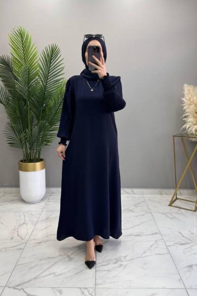 Buse Elbise Lacivert Lacivert