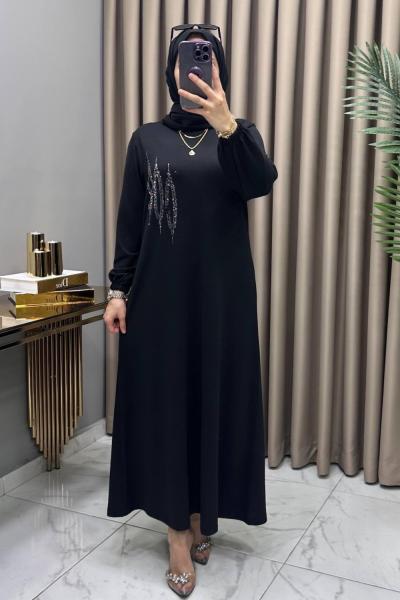 Çağla Triko Elbise Siyah Siyah