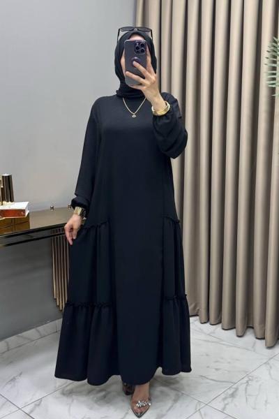 Cansel Elbise Siyah Siyah