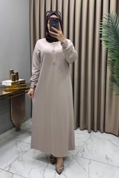 Cazibe Elbise Taş Taş Rengi