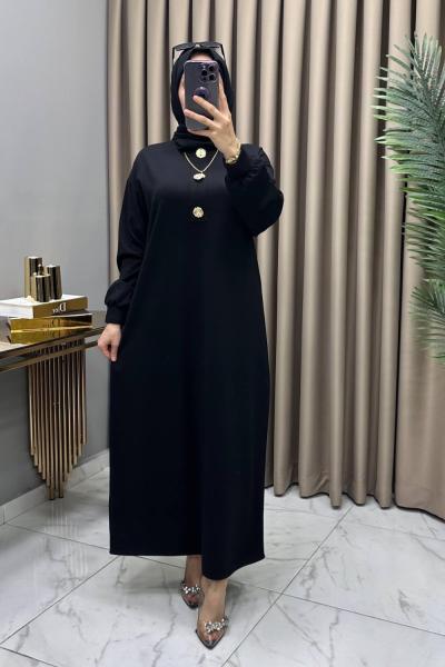 Cazibe Elbise Siyah Siyah