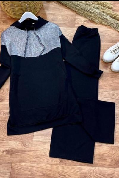 Cepli Takım Siyah Siyah