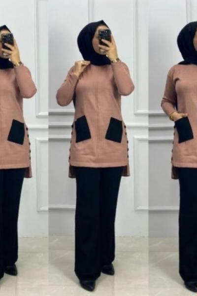 Cepli Triko Takım Gül Gül