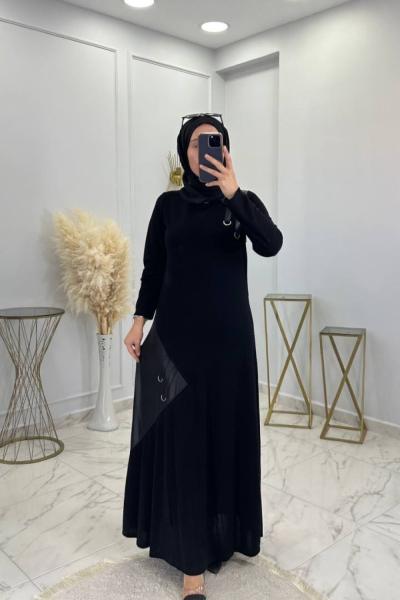 Ceren Elbise Siyah Siyah