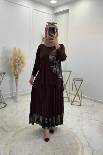 Ceylan Takım Kahve  Kahverengi