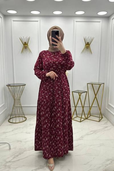 Çıtır Elbise Bordo Bordo