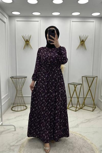 Çıtır Elbise Mürdüm Mürdüm