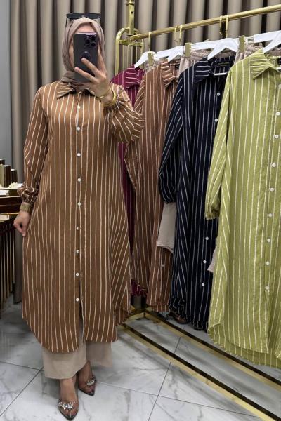 Çizgili Tunik 2 Adet  çoklu renk