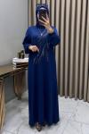 Damla Abiye Elbise İndigo İndigo