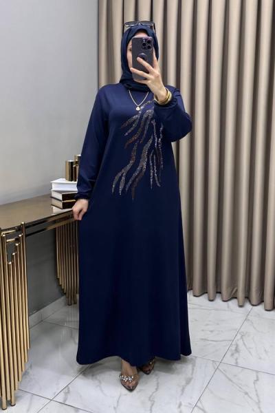 Damla Abiye Elbise Lacivert Lacivert