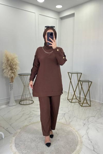 Defne Takım - Kahve rengi Kahverengi