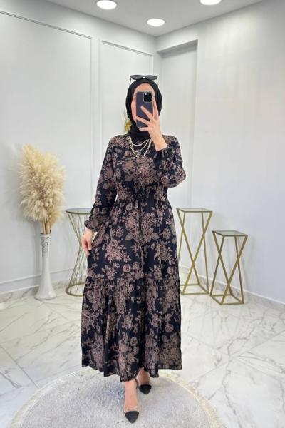 Demet Elbise Kahve  Kahverengi