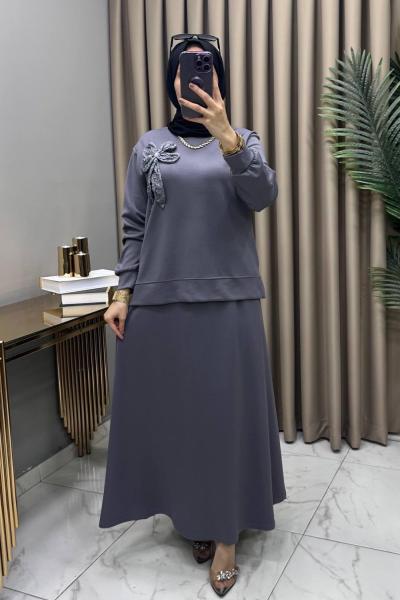 Demet Takım Füme Füme