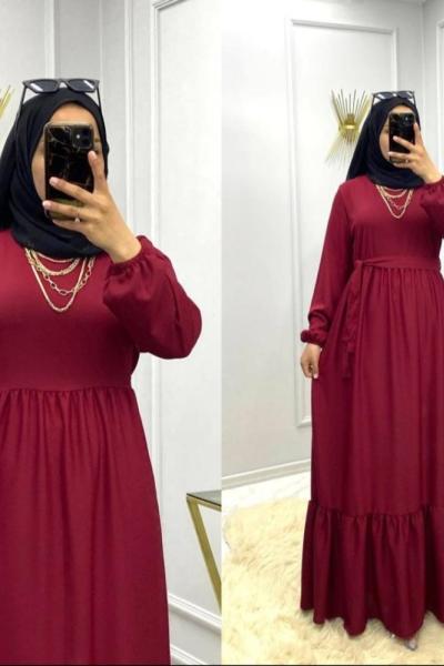 Derin Elbise Bordo
