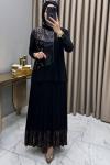 Derya Etekli Takım Siyah Siyah
