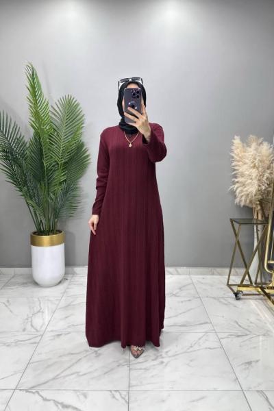 Dicle Elbise Bordo Bordo